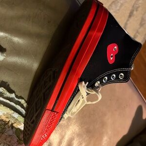 Converse X Comme des Garcons Play Chuck 70s In BLACK & RED